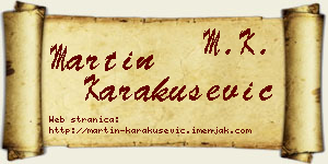 Martin Karakušević vizit kartica